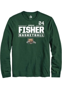 Jordan Fisher Ohio Bobcats Green NIL Stacked Box Long Sleeve Player T Shirt