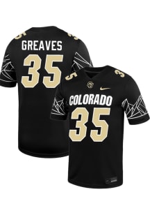 Damon Greaves  Nike Colorado Buffaloes Black Football NIL Game Football Jersey