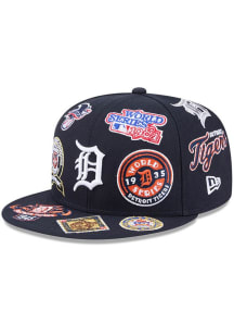 New Era Detroit Tigers Navy Blue All Over 9FIFTY Mens Snapback Hat