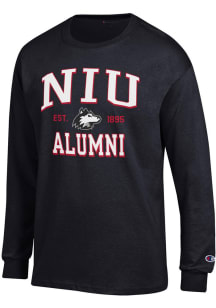 Champion Northern Illinois Huskies Black Est Date Alumni Jersey Long Sleeve T Shirt