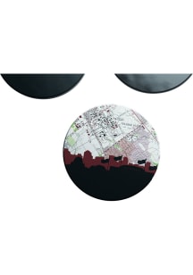 College Station Semi gloss Coaster - Maroon
