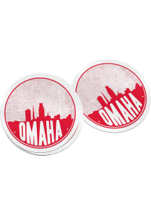 Omaha Semi gloss Stickers - Red