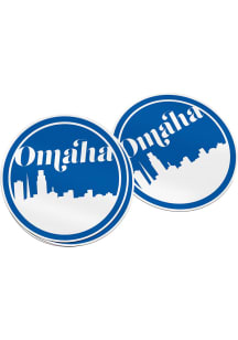Omaha Semi gloss Stickers - Blue