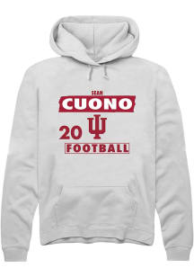 Sean Cuono Indiana Hoosiers Mens White Football NIL Striped Player Hood