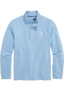 Vineyard Vines Chicago Cubs Mens Light Blue Calmwater Long Sleeve Qtr Zip Pullover