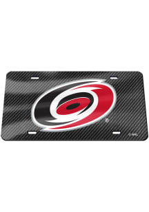 Carolina Hurricanes Red Team Logo Carbon Fiber Car Accessory License Plate