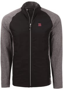 Cutter and Buck Rutgers Scarlet Knights Mens Black Adapt Eco Medium Weight Jacket