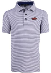 Greyson Arkansas Razorbacks Youth Grey Saranac Short Sleeve Polo Shirt