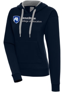 Antigua Penn State Nittany Lions Womens Navy Blue Penn State Education Victory Hooded Sweatshirt