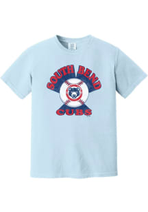 Summit Sportswear South Bend Cubs Womens Light Blue Soft Arch Short Sleeve T-Shirt