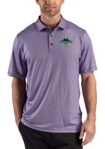Cutter and Buck Tampa Bay Rays Mens Purple City Connect Lattice Short Sleeve Polo