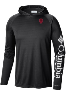 Columbia Indiana Hoosiers Mens Black Heat Seal Terminal Tackle Hood