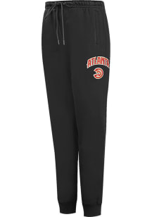 Pro Standard Atlanta Hawks Womens Classic Chenille Black Sweatpants