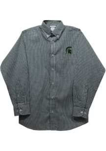Vive La Fete Michigan State Spartans Toddler Green Gingham Long Sleeve Polo