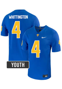 Jahsear Whittington Pitt Panthers Youth Blue Nike NIL Name And Number Football Jersey