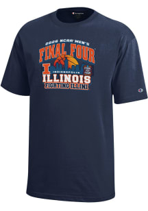 Champion Illinois Fighting Illini Youth Navy Blue 2026 NCAA Final Four Bound Short Sleeve T-Shirt
