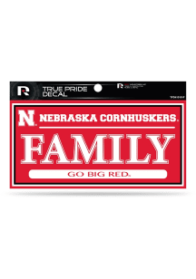 Nebraska Cornhuskers True Pride Family Auto Decal - Red