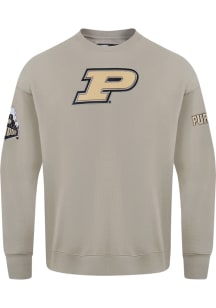Pro Standard Purdue Boilermakers Mens Brown Neutral Long Sleeve Crew Sweatshirt