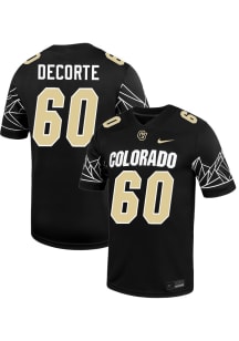 Aiden DeCorte  Nike Colorado Buffaloes Black Football NIL Game Football Jersey
