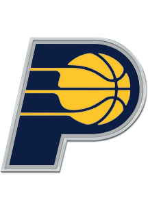 Indiana Pacers Colored Chrome Free Form Car Emblem - Navy Blue