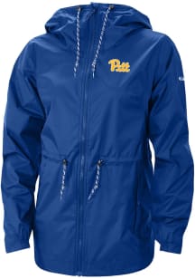 Columbia Pitt Panthers Womens Blue Heat Seal Lily Park Light Weight Jacket