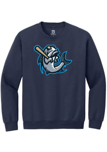 Summit Sportswear Tampa Tarpons Mens Navy Blue Primary Logo Long Sleeve Crew Sweatshirt