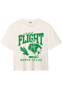 North Texas Mean Green Womens Ivory Take Flight Short Sleeve T-Shirt