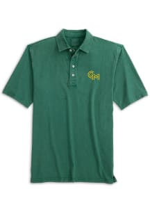 Johnnie O George Mason University Mens Green Coastal Wash Short Sleeve Fashion Polo