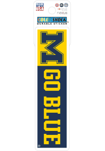 Michigan Wolverines Script Durable Stickers - Blue