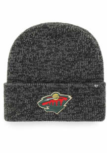 47 Minnesota Wild Black Brain Freeze Mens Knit Hat
