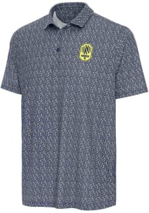 Antigua Nashville SC Mens Navy Blue Botanic Short Sleeve Polo