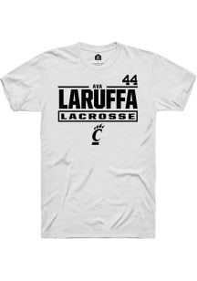 Ava LaRuffa Cincinnati Bearcats White NIL Stacked Box Short Sleeve Player T Shirt