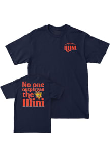 Illinois Fighting Illini Navy Blue NO ONE Out Pizza the Illini Short Sleeve T Shirt
