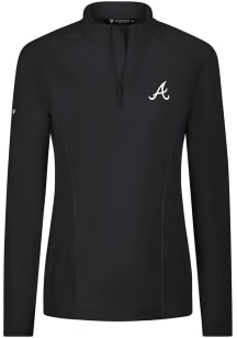 Levelwear Atlanta Braves Womens Black Upright Insignia 2.0 Qtr Zip