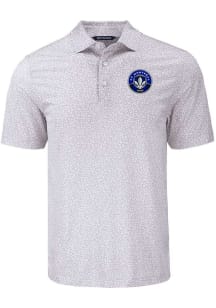 Cutter and Buck Montreal Impact Mens Grey Pike Flora Short Sleeve Polo