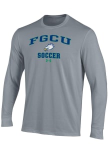 Under Armour Florida Gulf Coast Eagles Grey Soccer Performance Long Sleeve T Shirt