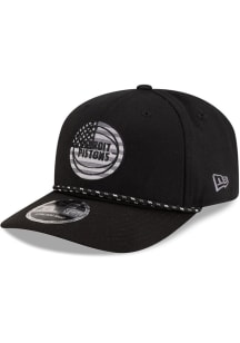 New Era Detroit Pistons Flag Rope 9SEVENTY Adjustable Hat - Black