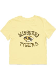 Blue 84 Missouri Tigers Womens Yellow Bag of Tricks Short Sleeve T-Shirt