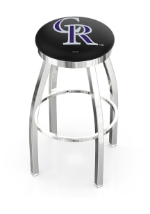 Colorado Rockies Chrome Pub Stool - Silver