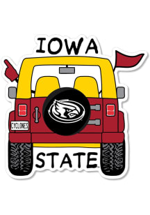 Iowa State Cyclones 3.5" Jeep Rugged Stickers - Cardinal