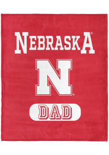 Nebraska Cornhuskers Dad Silk Touch Fleece Blanket - Red