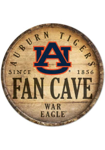 Auburn Tigers 14in Round Fan Cave Sign - Brown