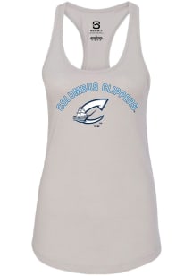 Summit Sportswear Columbus Clippers Womens Silver Ideal Tank Top