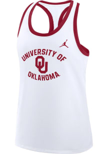 Nike Oklahoma Sooners Womens White Racerback Tank Top