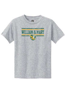 Summit Sportswear William & Mary Tribe Youth Grey BARS Short Sleeve T-Shirt