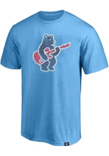 Chicago Cubs Mens Light Blue Electric Bear Big and Tall T-Shirt