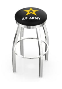 Army Chrome Pub Stool - Silver