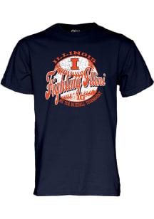 Blue 84 Illinois Fighting Illini Navy Blue Big Ten Baseball Short Sleeve T Shirt