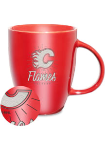 Calgary Flames Sunburst Ceramic Lustre Ceramic Mug - Red