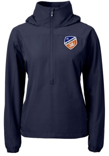 Cutter and Buck FC Cincinnati Womens Navy Blue Charter Eco Pullover